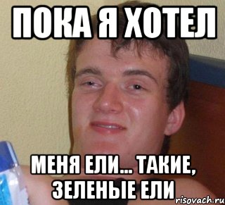 пока я хотел меня ели... такие, зеленые ели, Мем 10 guy (Stoner Stanley really high guy укуренный парень)