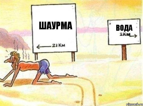 шаурма  вода, Комикс   Жажда ничто