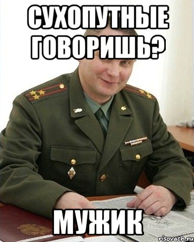 сухопутные говоришь? мужик, Мем Военком (полковник)