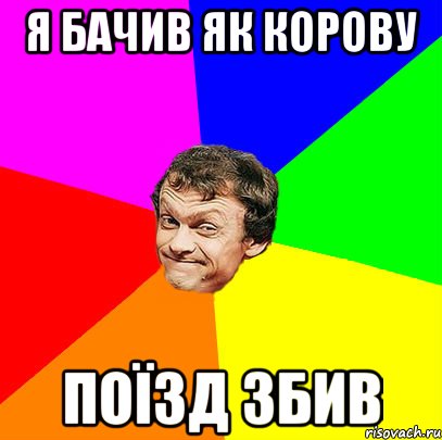 я бачив як корову поїзд збив