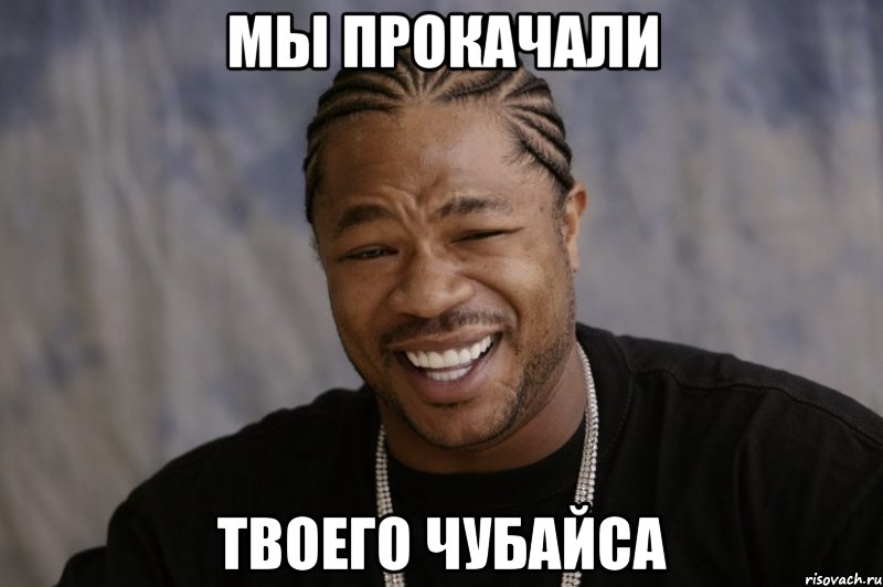 мы прокачали твоего чубайса, Мем Xzibit