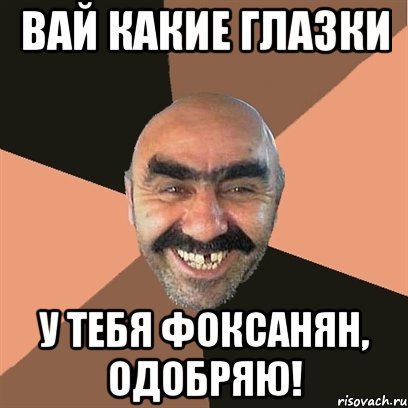 вай какие глазки у тебя фоксанян, одобряю!, Мем Я твой дом труба шатал