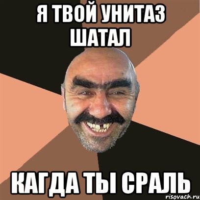 я твой унитаз шатал кагда ты сраль, Мем Я твой дом труба шатал