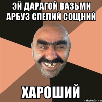 эй дарагой вазьми арбуз спелий сощний хароший, Мем Я твой дом труба шатал