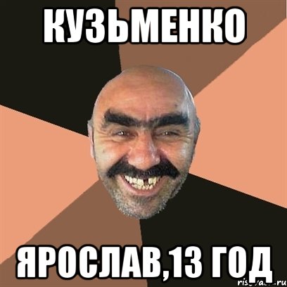 Кузьменко Ярослав,13 год, Мем Я твой дом труба шатал