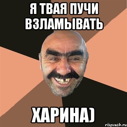 Я твая Пучи взламывать Харина), Мем Я твой дом труба шатал