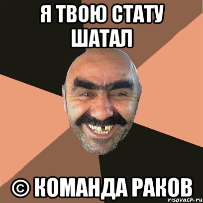 я твою стату шатал © команда раков, Мем Я твой дом труба шатал