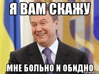 Я вам скажу Мне больно и обидно, Мем Янукович