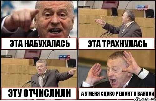 ЭТА НАБУХАЛАСЬ ЭТА ТРАХНУЛАСЬ ЭТУ ОТЧИСЛИЛИ А У МЕНЯ СЦУКО РЕМОНТ В ВАННОЙ, Комикс жиреновский