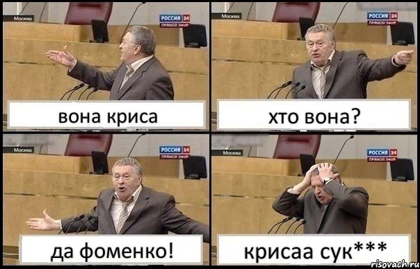 вона криса хто вона? да фоменко! крисаа сук***, Комикс Жирик в шоке хватается за голову