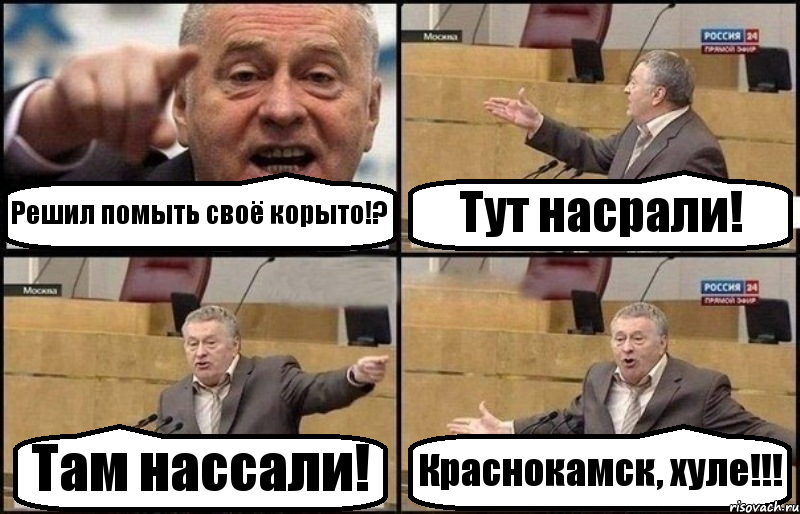 Решил помыть своё корыто!? Тут насрали! Там нассали! Краснокамск, хуле!!!, Комикс Жириновский