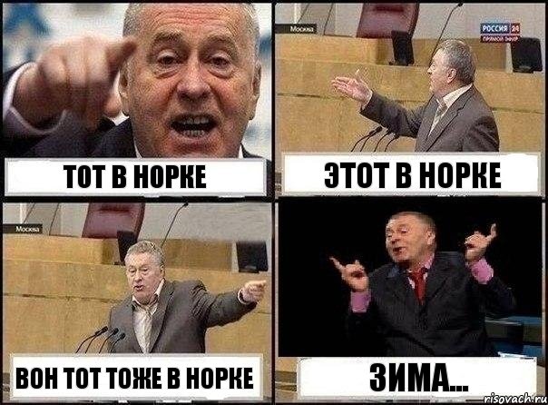 Тот в норке этот в норке вон тот тоже в норке Зима..., Комикс Жириновский клоуничает