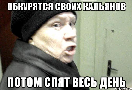 обкурятся своих кальянов потом спят весь день