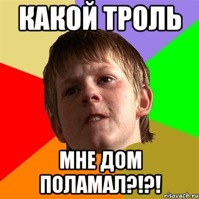 Какой троль Мне дом поламал?!?!, Мем Злой школьник