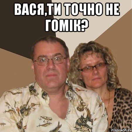 Вася,ти точно не гомiк? , Мем  Злые родители