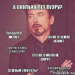 А сколько лет пуэру? Ты был в Китае? Он же в земле лежит Его же в молоке варят А ароматизаторы натуральные? Смотри, я чай в Пекине брал Зеленый улун есть?