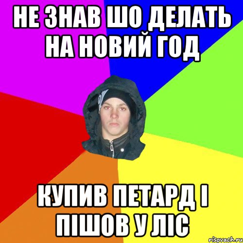 не знав шо делать на новий год купив петард і пішов у ліс