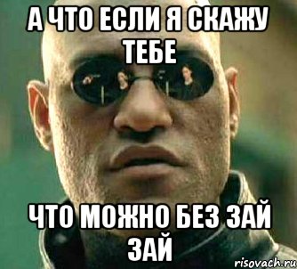 А что если я скажу тебе что можно без Зай Зай, Мем  а что если я скажу тебе