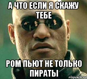 А что если я скажу тебе ром пьют не только пираты, Мем  а что если я скажу тебе