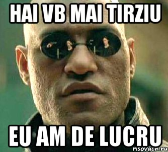 hai vb mai tirziu eu am de lucru, Мем  а что если я скажу тебе