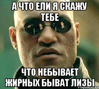 А что ели я скажу тебе Что небывает жирных Быват лизы, Мем  а что если я скажу тебе