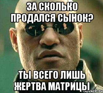 за сколько продался сынок? ты всего лишь жертва матрицы, Мем  а что если я скажу тебе