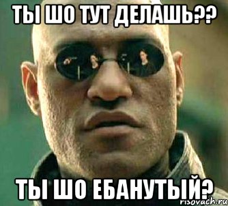 ТЫ ШО ТУТ ДЕЛАШЬ?? ТЫ ШО ЕБАНУТЫЙ?, Мем  а что если я скажу тебе