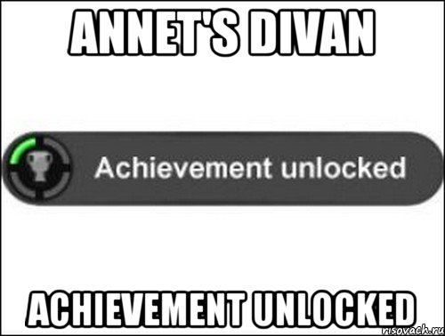 Annet's divan achievement unlocked