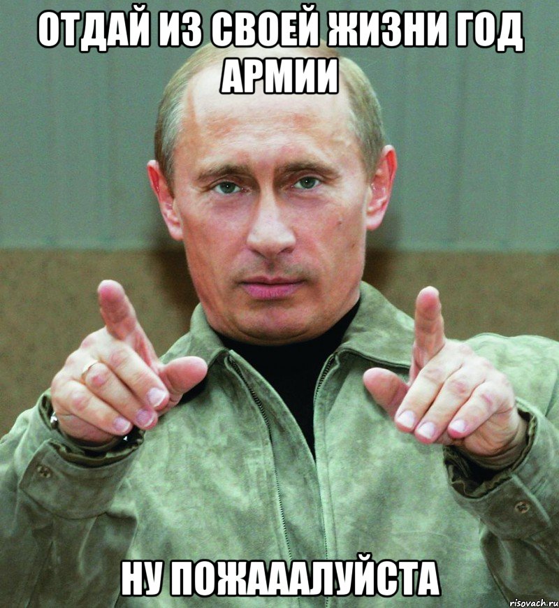 отдай из своей жизни год армии ну пожааалуйста