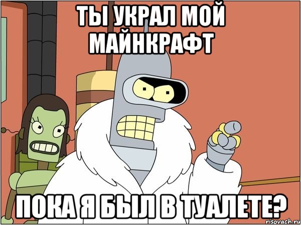 ты украл мой майнкрафт пока я был в туалете?