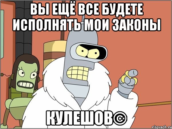 Вы ещё все будете исполнять мои законы Кулешов©