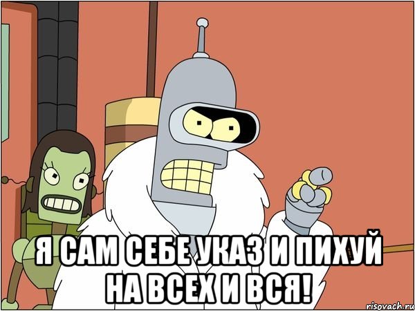 я сам себе указ и пихуй на всех и вся!
