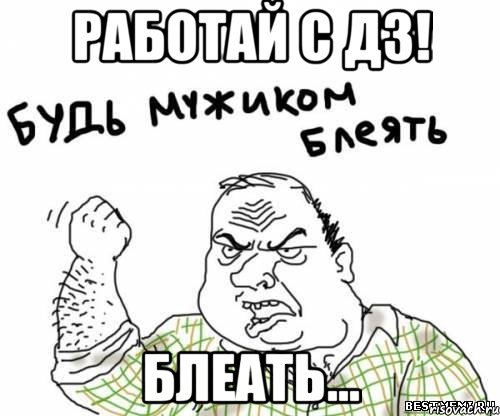 Работай с ДЗ! Блеать..., Мем блять