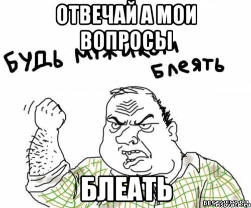 Отвечай а мои вопросы блеать, Мем блять