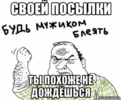 Своей посылки Ты похоже не дождёшься