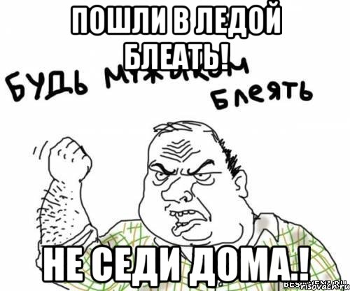Пошли в ледой Блеать! Не седи дома.!, Мем блять