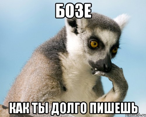 бозе как ты долго пишешь