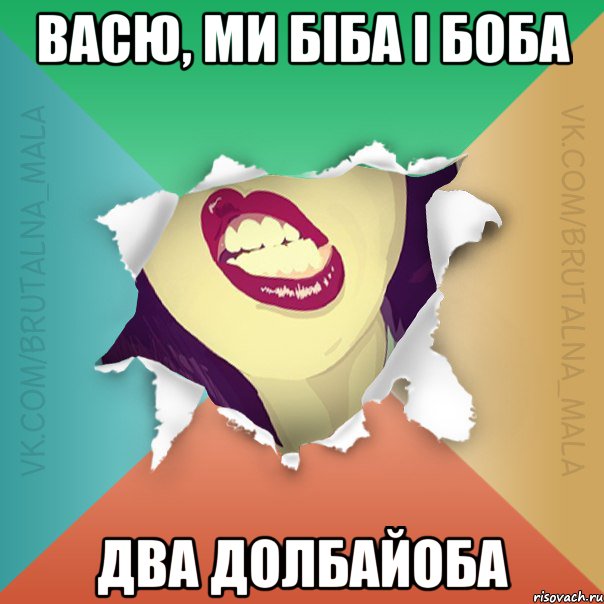 Васю, ми БІБА і БОБА Два долбайоба