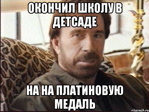 Окончил школу в детсаде На на платиновую медаль, Мем чак норрис
