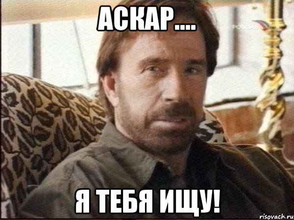 Аскар.... Я тебя ищу!