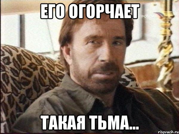 Его огорчает такая тьма...