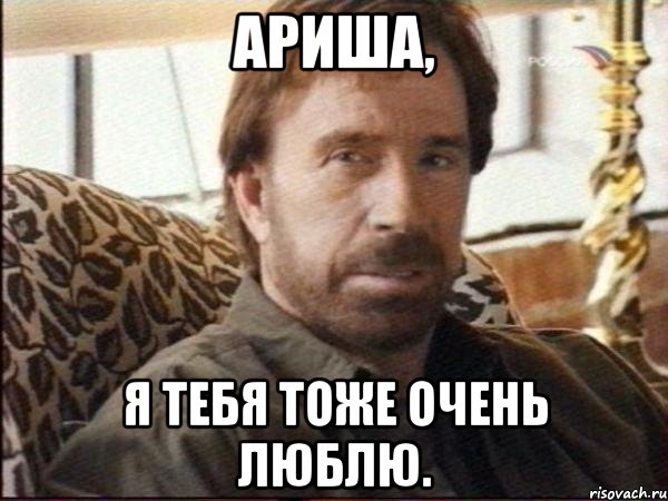ариша, я тебя тоже очень люблю., Мем чак норрис
