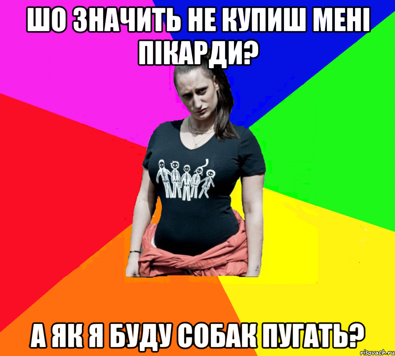 шо значить не купиш мені пікарди? а як я буду собак пугать?, Мем чотка мала