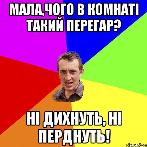 Мала,чого в комнаті такий перегар? Ні дихнуть, ні перднуть!, Мем Чоткий паца