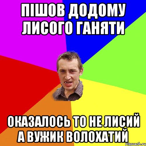 Пішов додому лисого ганяти оказалось то не лисий а вужик волохатий, Мем Чоткий паца