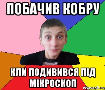 ПОБАЧИВ КОБРУ КЛИ ПОДИВИВСЯ ПІД МІКРОСКОП, Мем Чоткий Вова