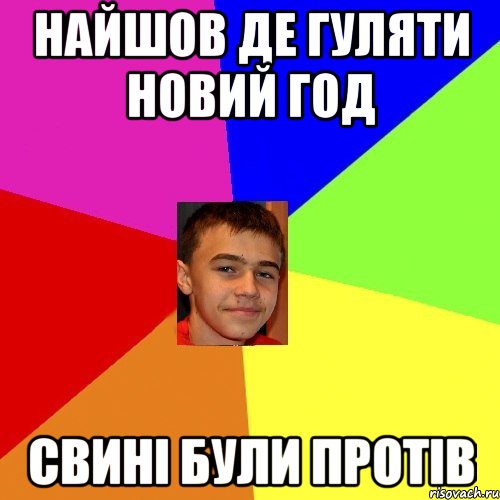 Найшов де гуляти Новий Год Свині були протів