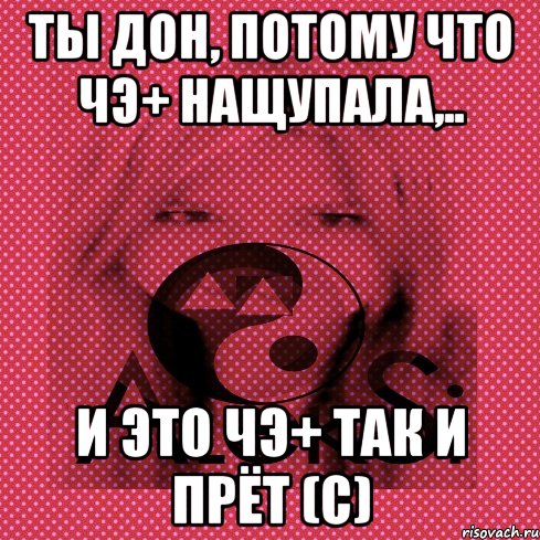 Ты Дон, потому что ЧЭ+ нащупала,.. и это ЧЭ+ так и прёт (с), Мем Диана