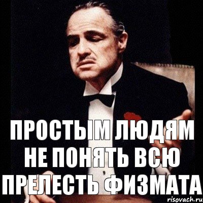 Простым людям не понять всю прелесть физмата, Комикс Дон Вито Корлеоне 1