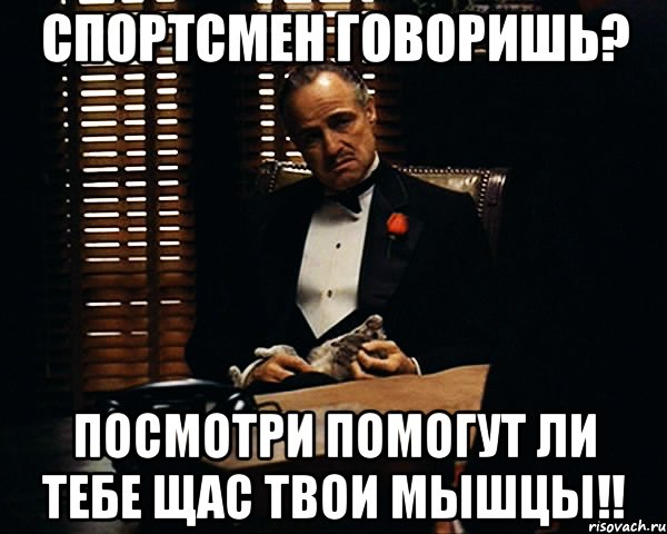 Спортсмен говоришь? Посмотри помогут ли тебе щас твои мышцы!!, Мем Дон Вито Корлеоне